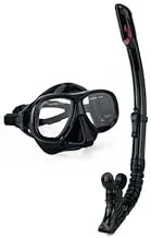 Seafans Sparta Combo Diving Mask Swimming Gear, Black