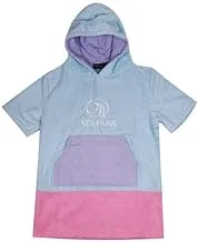 Seafans Swimming Towels for Kids, Cyan Pink