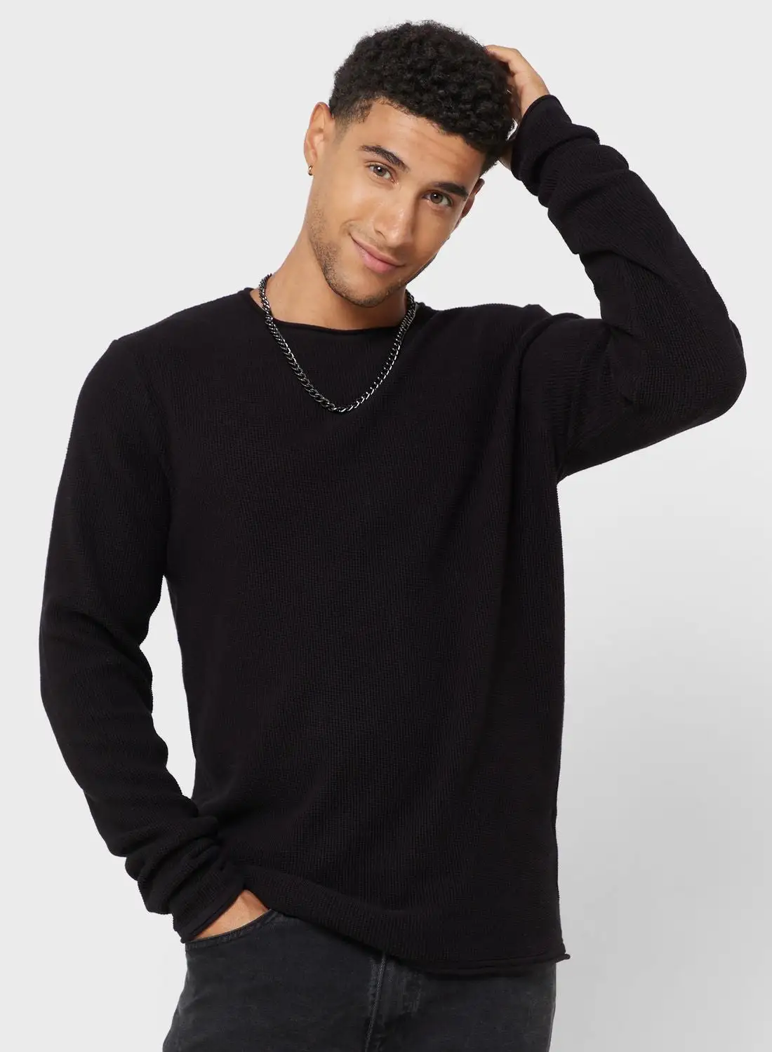 BRAVE SOUL Cable Knit Sweater