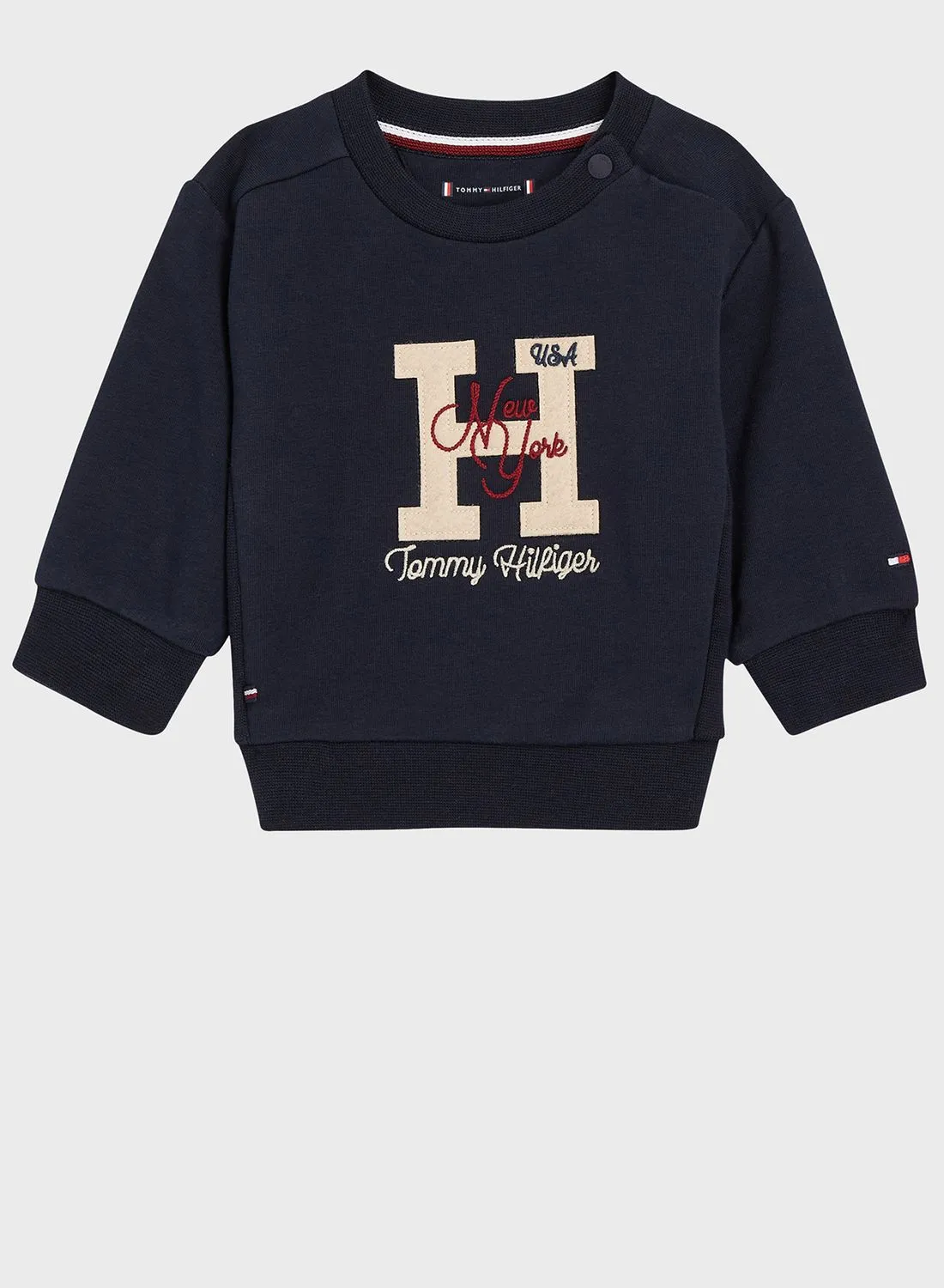TOMMY HILFIGER Infant Logo Sweatshirt & Sweatpants Set