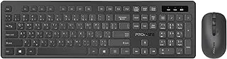 Promate Wireless Keyboard and Mouse Combo, Slim Full-Size 2.4Ghz Wireless Keyboard with 1600 DPI Ambidextrous Mouse, Nano USB Receiver, Quiet Keys, Angled Kickstand