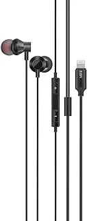 Promate Earphones with Lightning Connector, Ergonomic In-Ear Apple MFi Certified Earphones with Microphone, Noise Isolation, Call Function and In-Line Volume Control