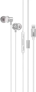 Promate Earphones with Lightning Connector, Ergonomic In-Ear Apple MFi Certified Earphones with Microphone, Noise Isolation, Call Function and In-Line Volume Control