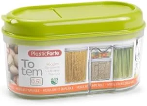 PlasticForte Totem Multipurpose Canister - 0.5L - BPA-Free Storage Container