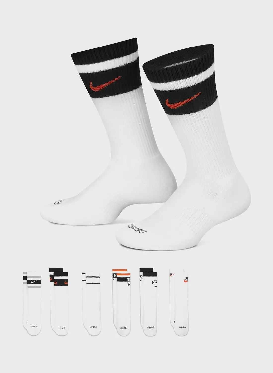 Nike Kids 6 Pack Everyday Plus Cushion Crew Socks