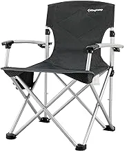 KingCamp Folding Lightweight Camping Chairs Aluminum Hard Armrest with Cup Holder, Portable Padded Deluxe Chair with Carry Bag, Heavy Duty Supports 300 lbs for Outdoor, Sports, Lawn, Fishing
