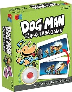 University Games Dog Man Flip-o-Rama Card Matching Game from Based on The Dog Man Books Series, for 2 or More Players Ages 6 and Up, Green (07012)