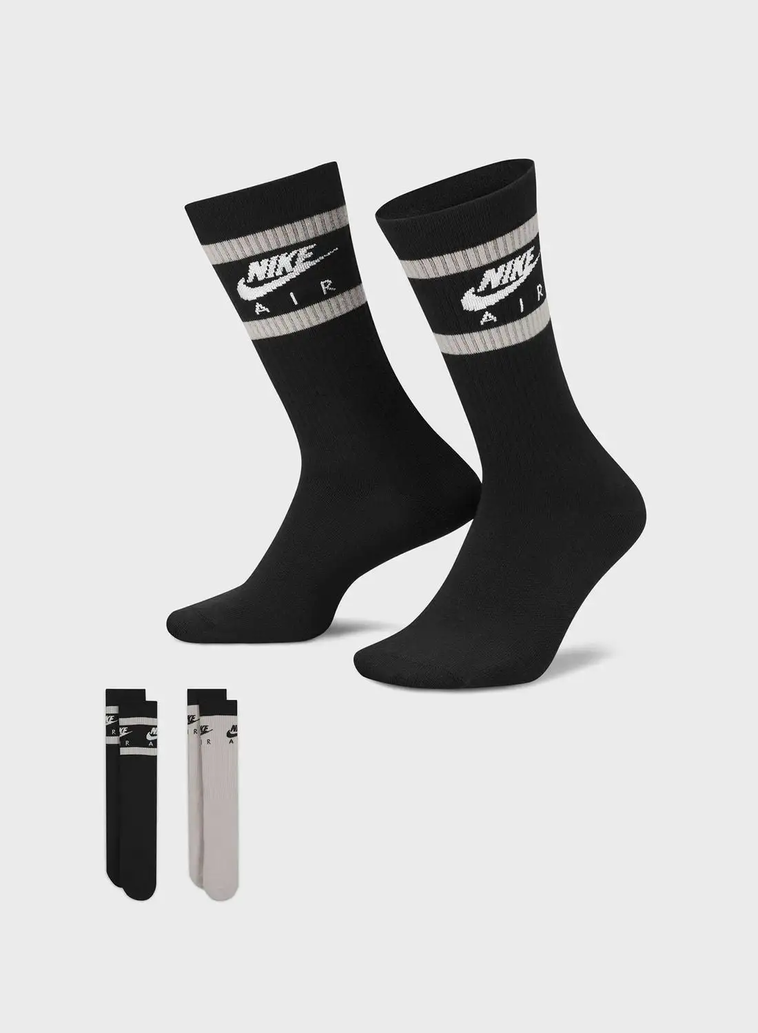 Nike 2 Pack Everyday Essential Air Crew Socks