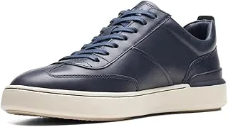 Clarks Navy Leather CourtLite Mode Mens Casual Lace up Size 47