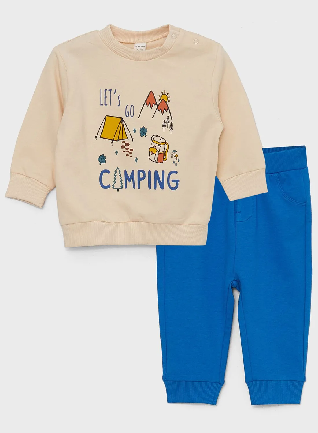 LC WAIKIKI Infant Printed Sweatshirt And Sweatpants Set
