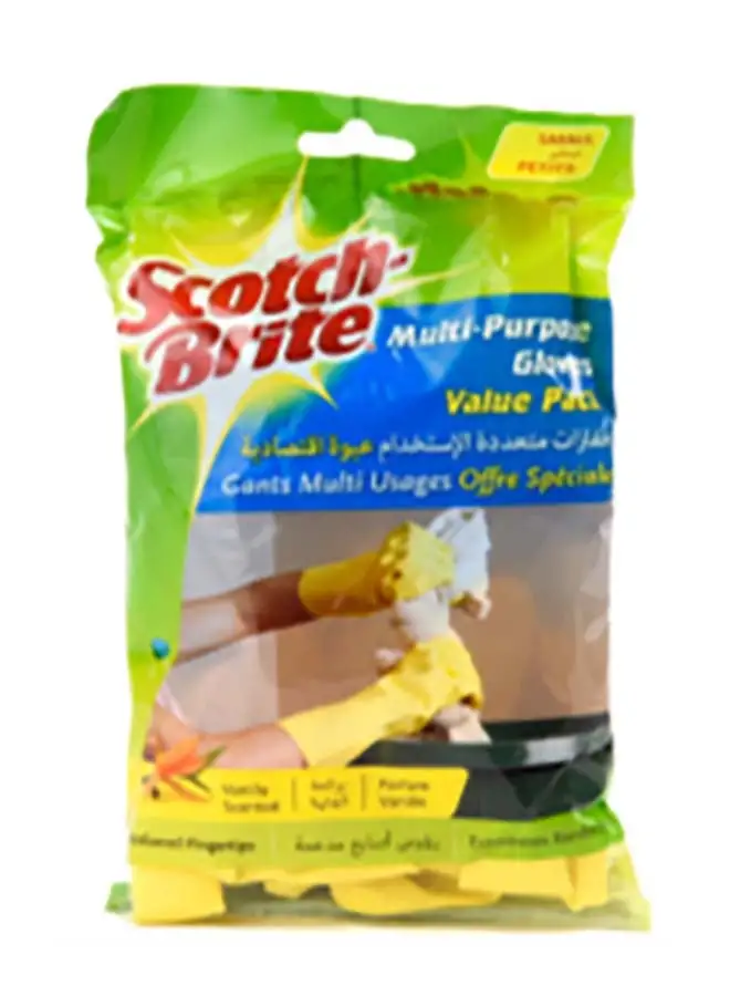 Scotch Brite Multi Purpose Latex Gloves Small Pack Of 2 Multicolour