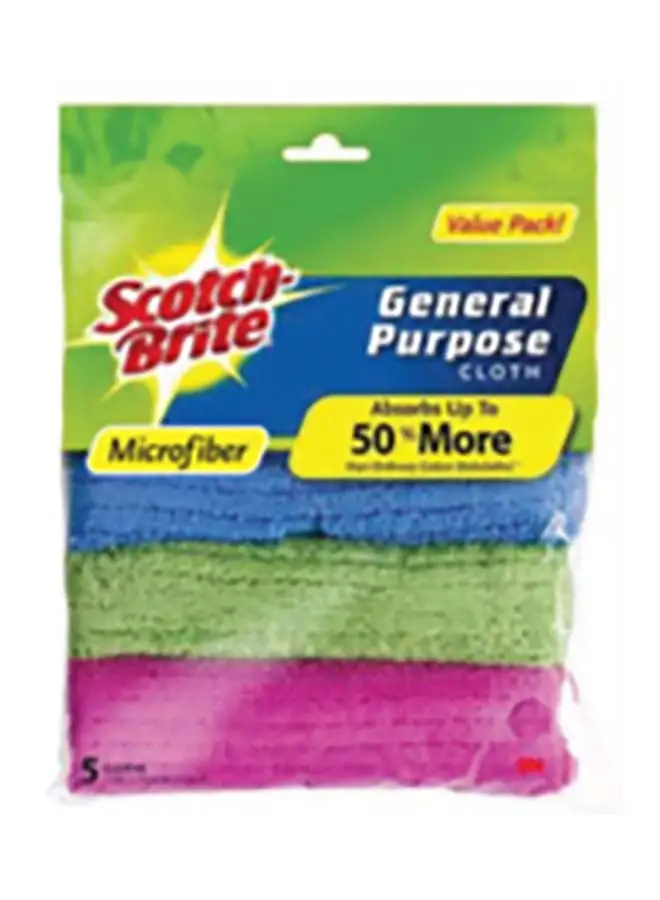 Scotch Brite Microfiber General Purpose Cleaning Cloth Multicolour