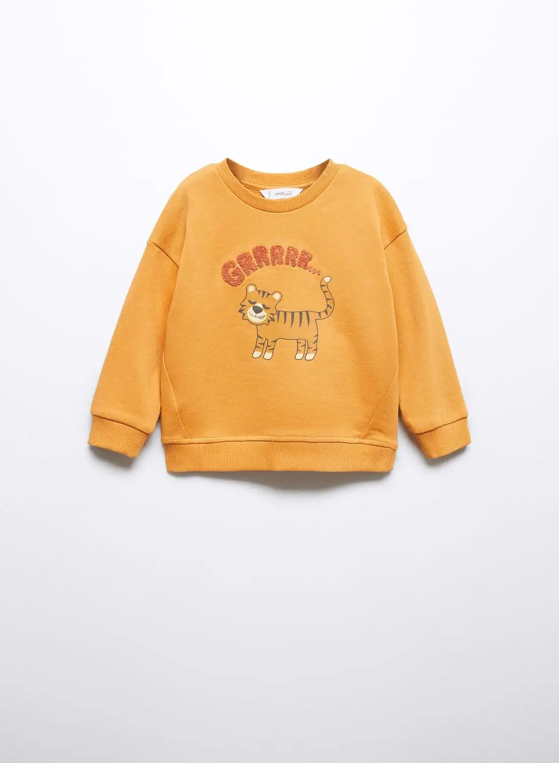 MANGO Kids Tiger Print Sweatshirt