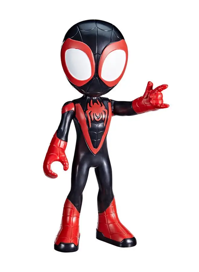 SPIDEY AND HIS AMAZING FRIENDS Marvel Spidey and His Amazing Friends Supersized Miles Morales: Spider-Man 9-inch Action Figure, Preschool Toys, Super Hero Toys for 3 Year Old Boys and Girls and Up