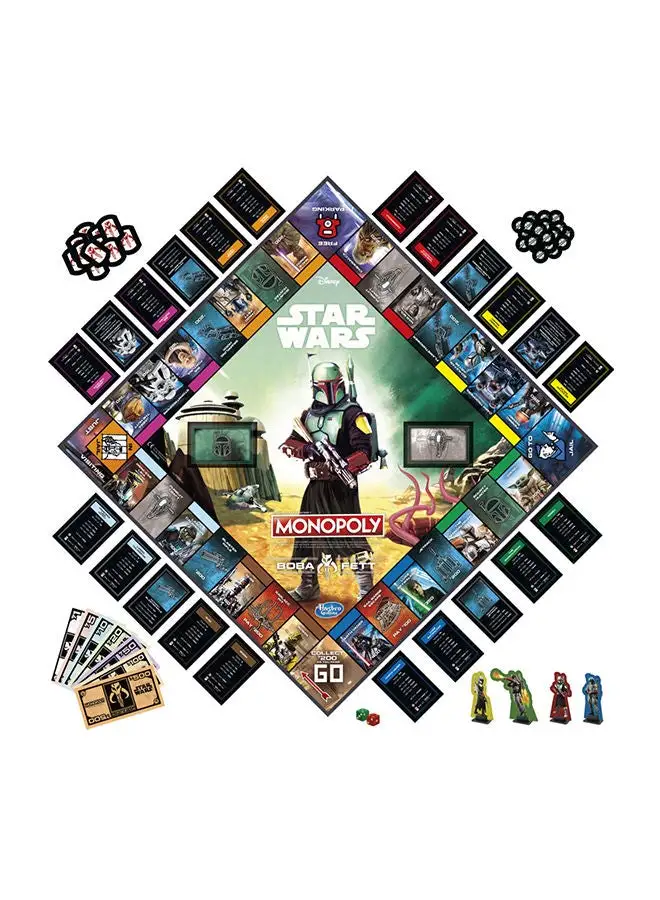 Monopoly Star Wars Boba Fett Edition Board Game For Kids Ages 8+