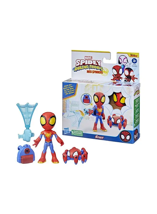 SPIDEY AND HIS AMAZING FRIENDS Marvel Spidey And His Amazing Friends Web-Spinners Spidey Action Figure With Accessories Web-Spinning Accessory Toys For Kids Ages 3 And Up