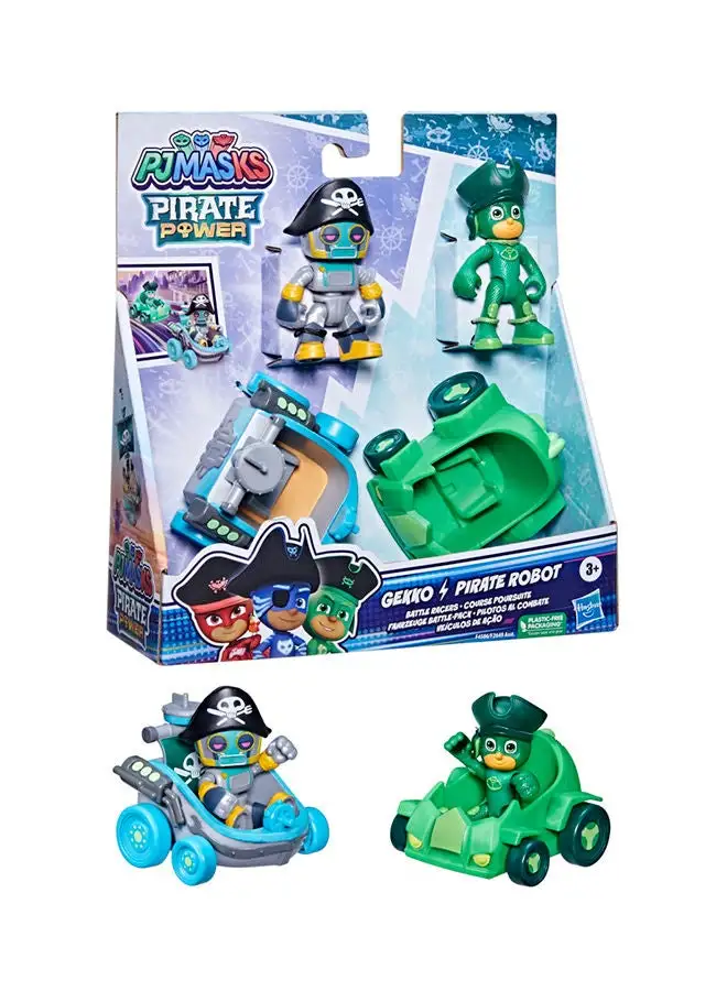 PJMASKS Pj Masks Pirate Power Gekko Vs Pirate Robot Battle Racers Preschool Toy Vehicle And Action Figure Set For Kids Ages 3 And Up