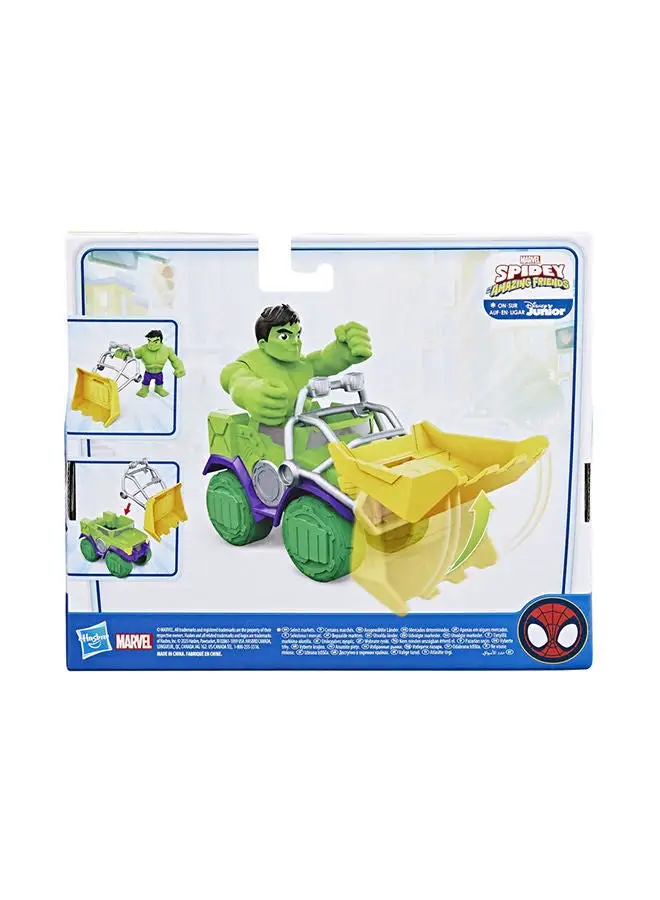 SPIDEY AND HIS AMAZING FRIENDS Marvel Spidey and His Amazing Friends Hulk Smash Truck Set, Action Figure with Vehicle and Accessory, Marvel Toys, Preschool Toys, Super Hero Toys