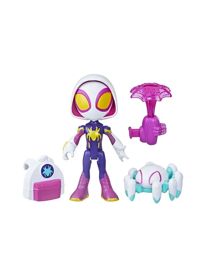 SPIDEY AND HIS AMAZING FRIENDS Marvel Spidey And His Amazing Friends Web-Spinners Ghost-Spider Action Figure With Accessories Web-Spinning Accessory Toys For Kids Ages 3 And Up