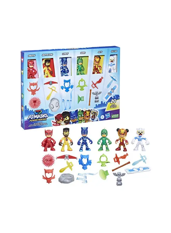 PJMASKS Pj Masks Power Heroes Meet The Power Heroes Figure Set With 6 Figures And 14 Accessories Preschool Toys For Kids 3 Years And Up