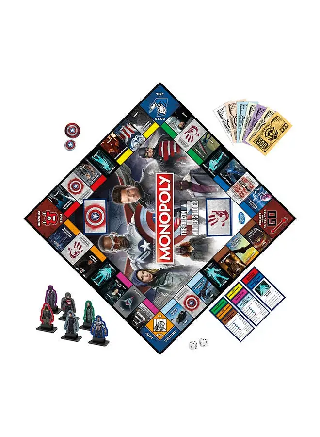Monopoly Marvel The Falcon And The Winter Soldier Edition Board Game For Marvel Fans, Game For 2-6 Players