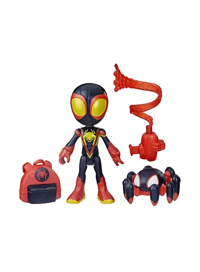 SPIDEY AND HIS AMAZING FRIENDS Marvel Spidey And His Amazing Friends Web-Spinners Miles Morales Spider-Man Figure With Accessories Web-Spinning Accessory Toys For Kids