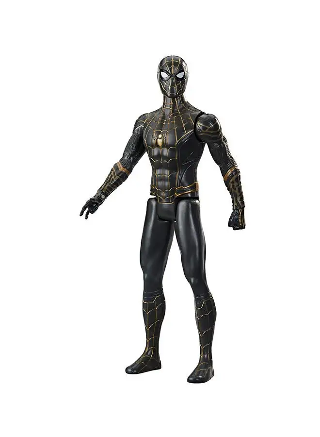 SPIDERMAN Marvel Spider-Man Titan Hero Series 12-Inch Black And Gold Suit Spider-Man Action Figure Toy, Inspired By Spider-Man Movie, For Kids Ages 4 And Up