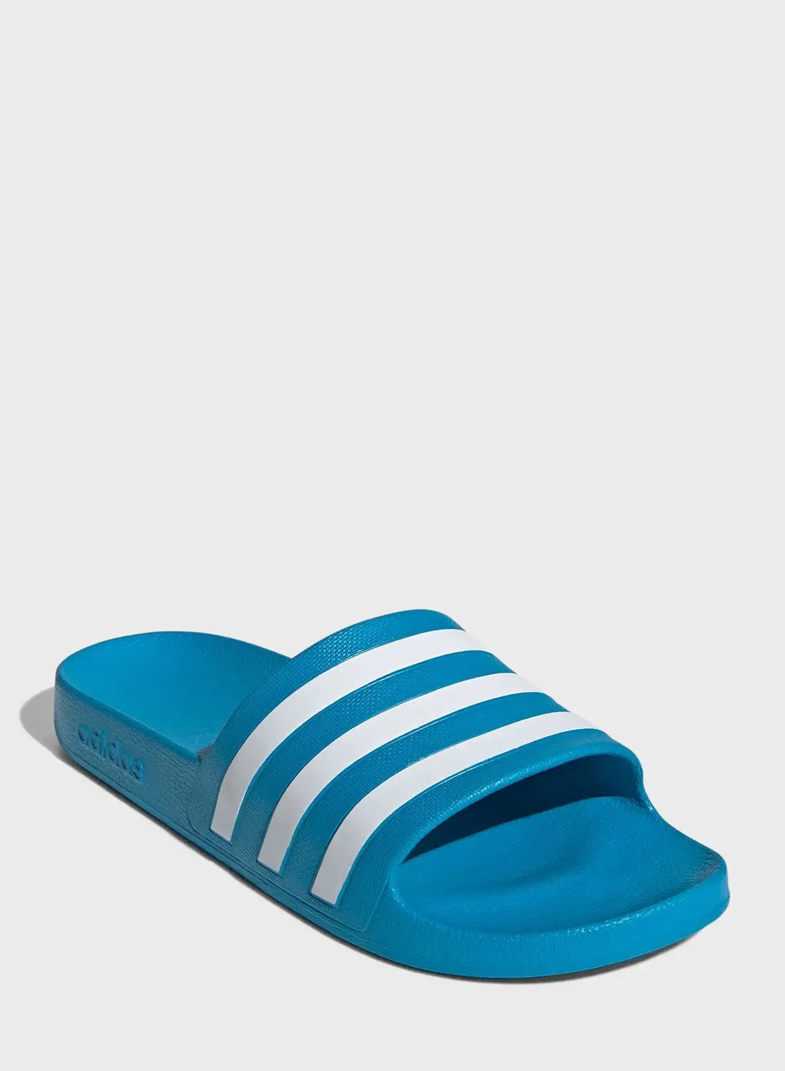 Adidas Adilette Striped Slides Blue/White