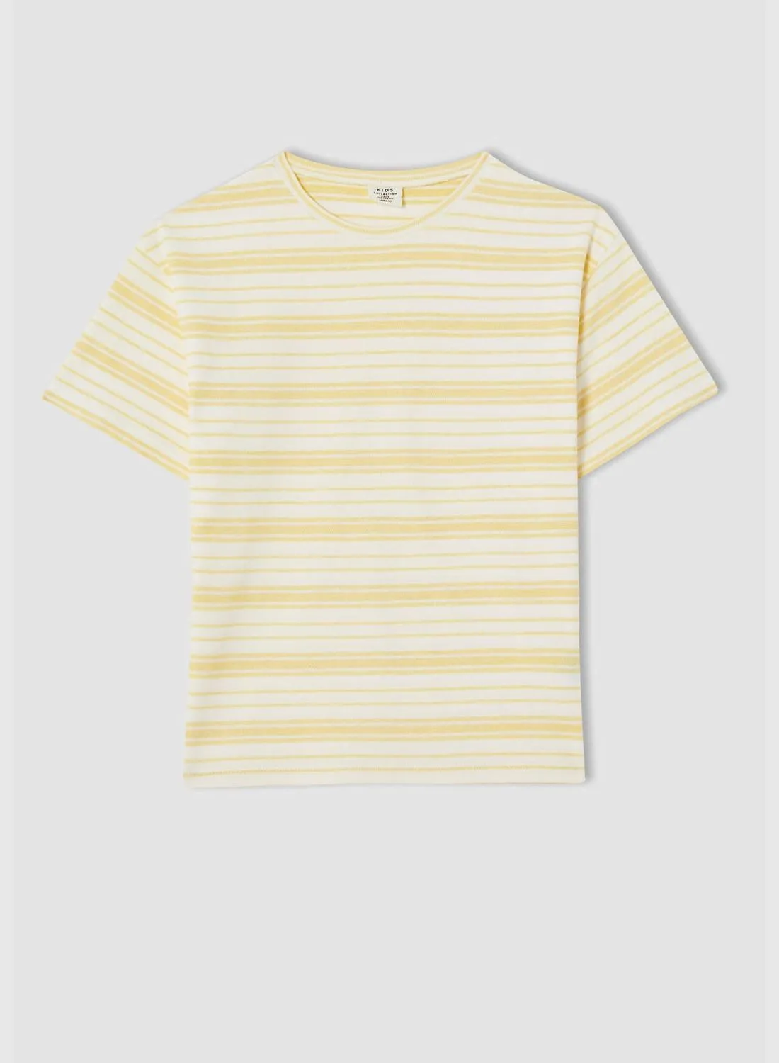 DeFacto Relaxed Fit Striped Short Sleeve Crew Neck T-Shirt