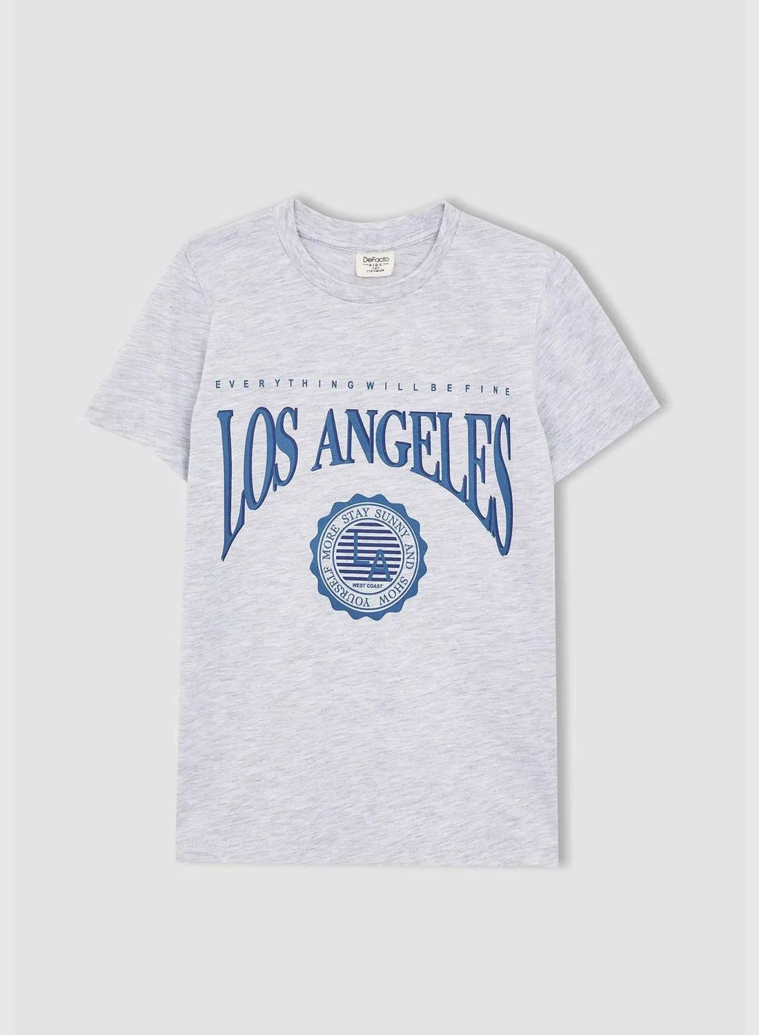DeFacto Regular Fit Short Sleeve Los Angeles Print T-Shirt