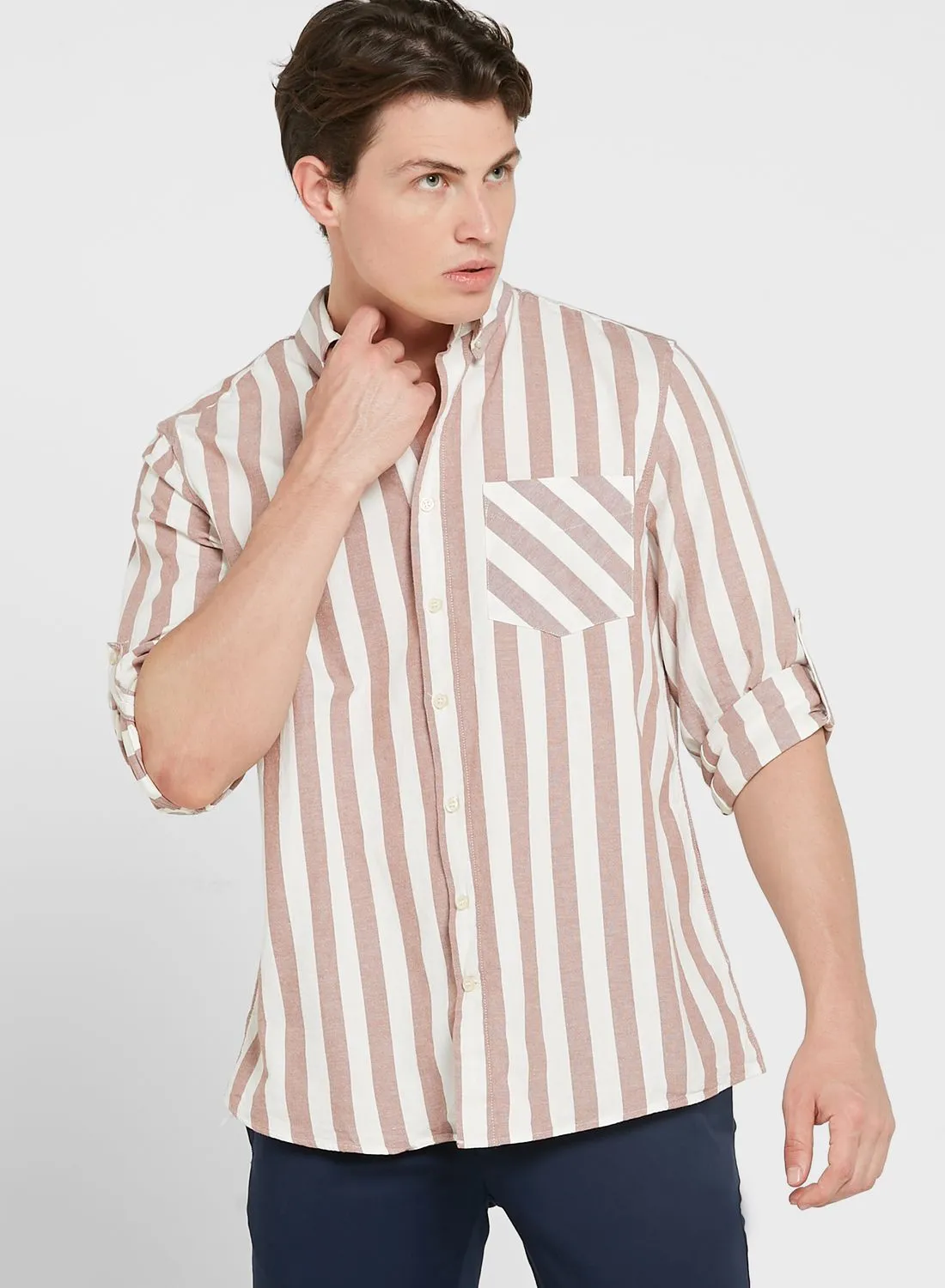DeFacto Long Sleeve Striped Shirt