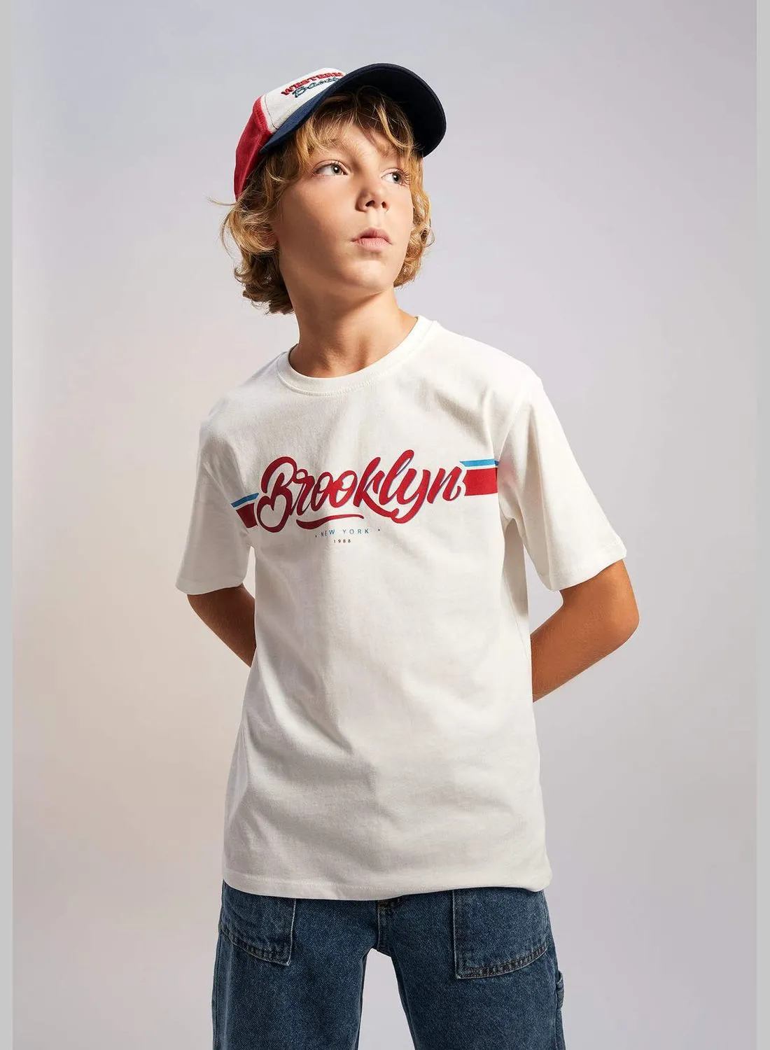 DeFacto Boy Crew Neck Knitted Short Sleeve T-Shirt