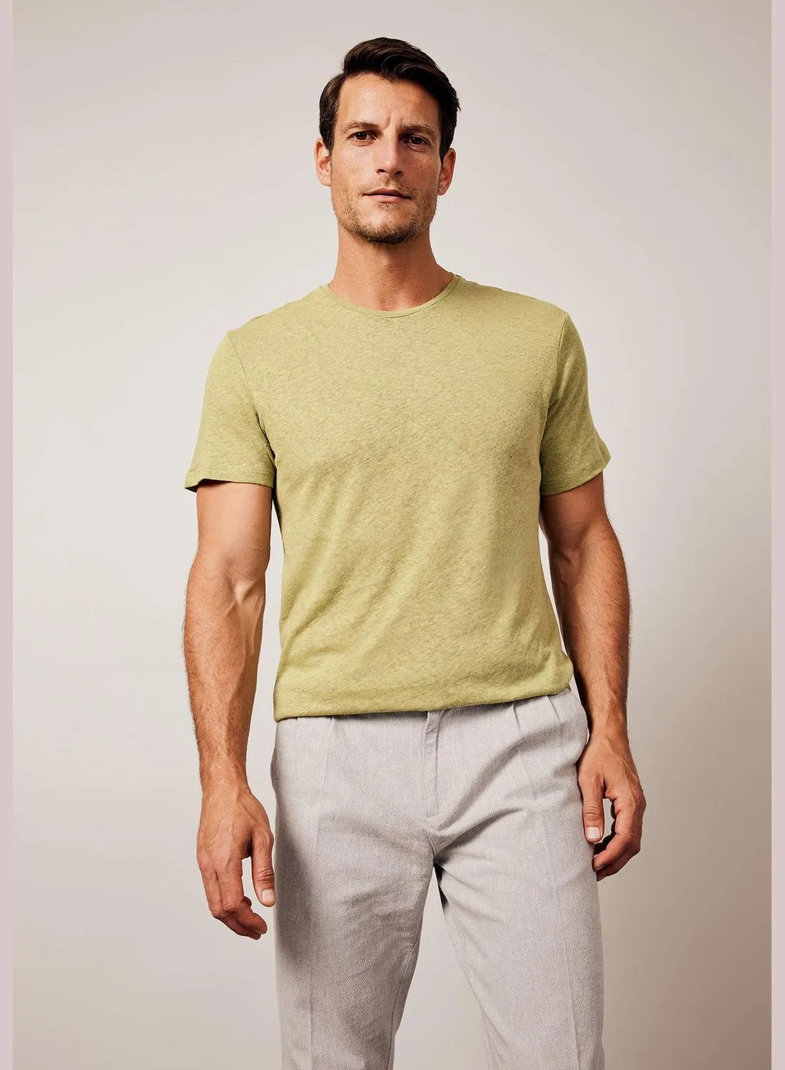 DeFacto Man Crew Neck Short Sleeve Knitted T-Shirt