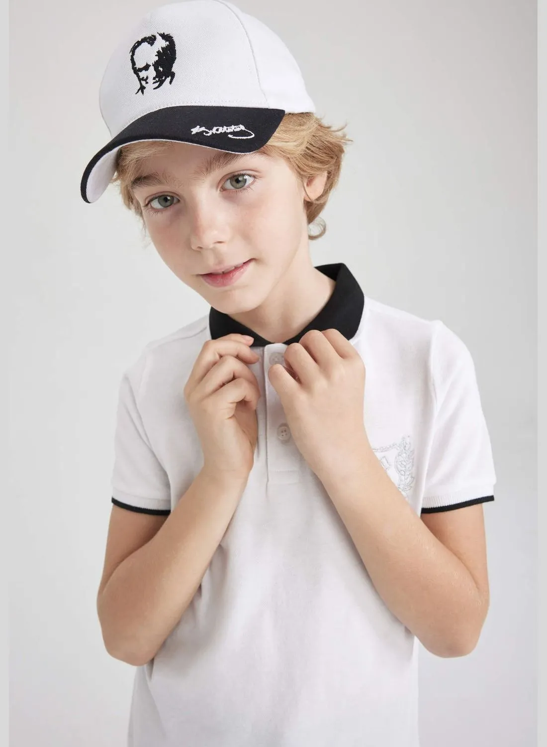 DeFacto Boy Knitted Short Sleeve Polo T-Shirt