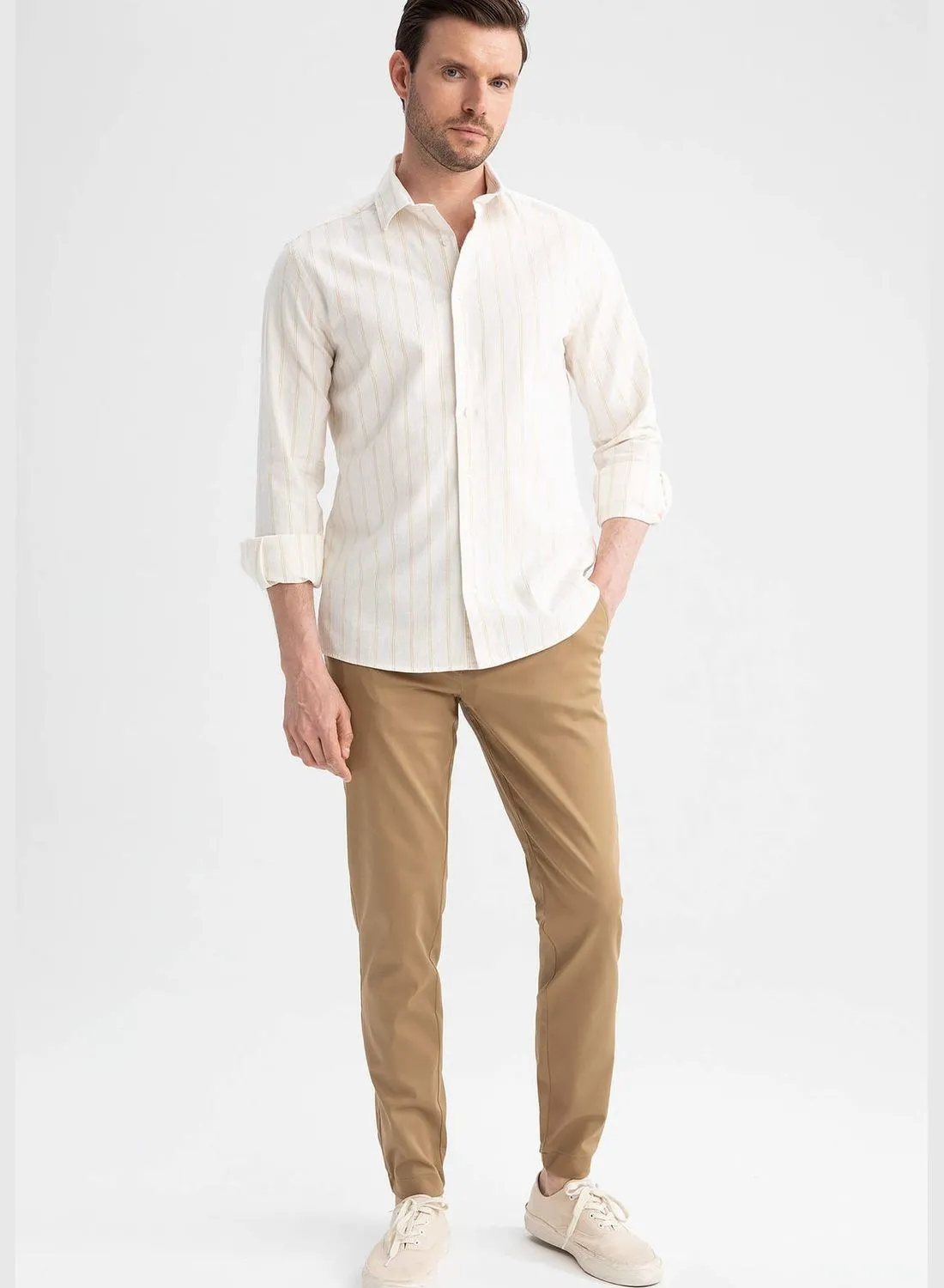 DeFacto Jogger Fit Tie Waist Chinos