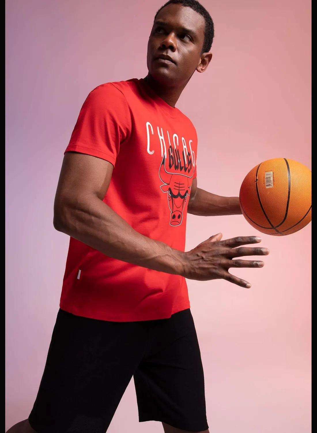 DeFacto Man NBA Chicago Bulls Licenced Knitted T-Shirt
