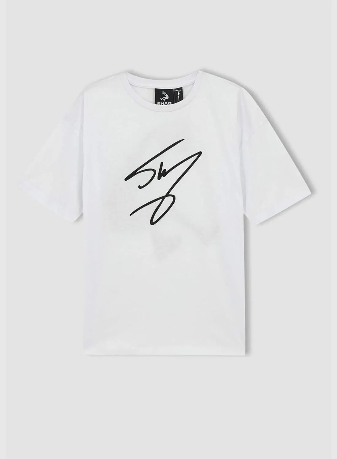 DeFacto Oversized Crew Neck Short Sleeve Shaquille O'Neal Printed T-Shirt
