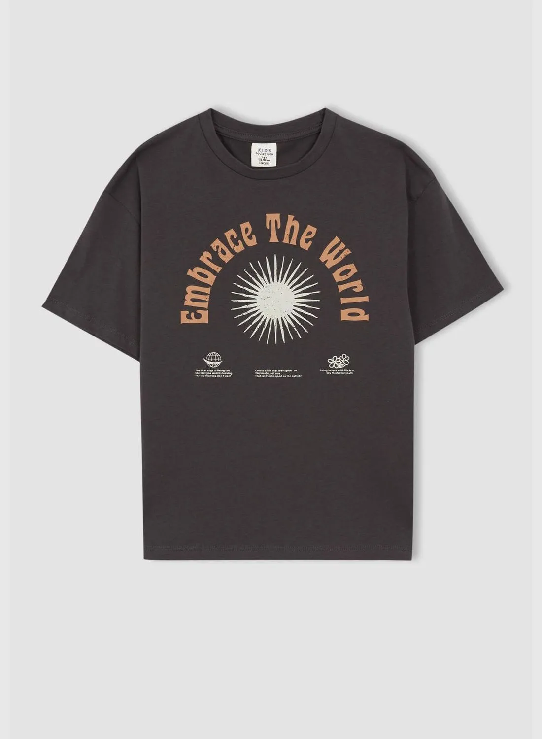 DeFacto Oversize Fit Short Sleeve Back Print T-Shirt