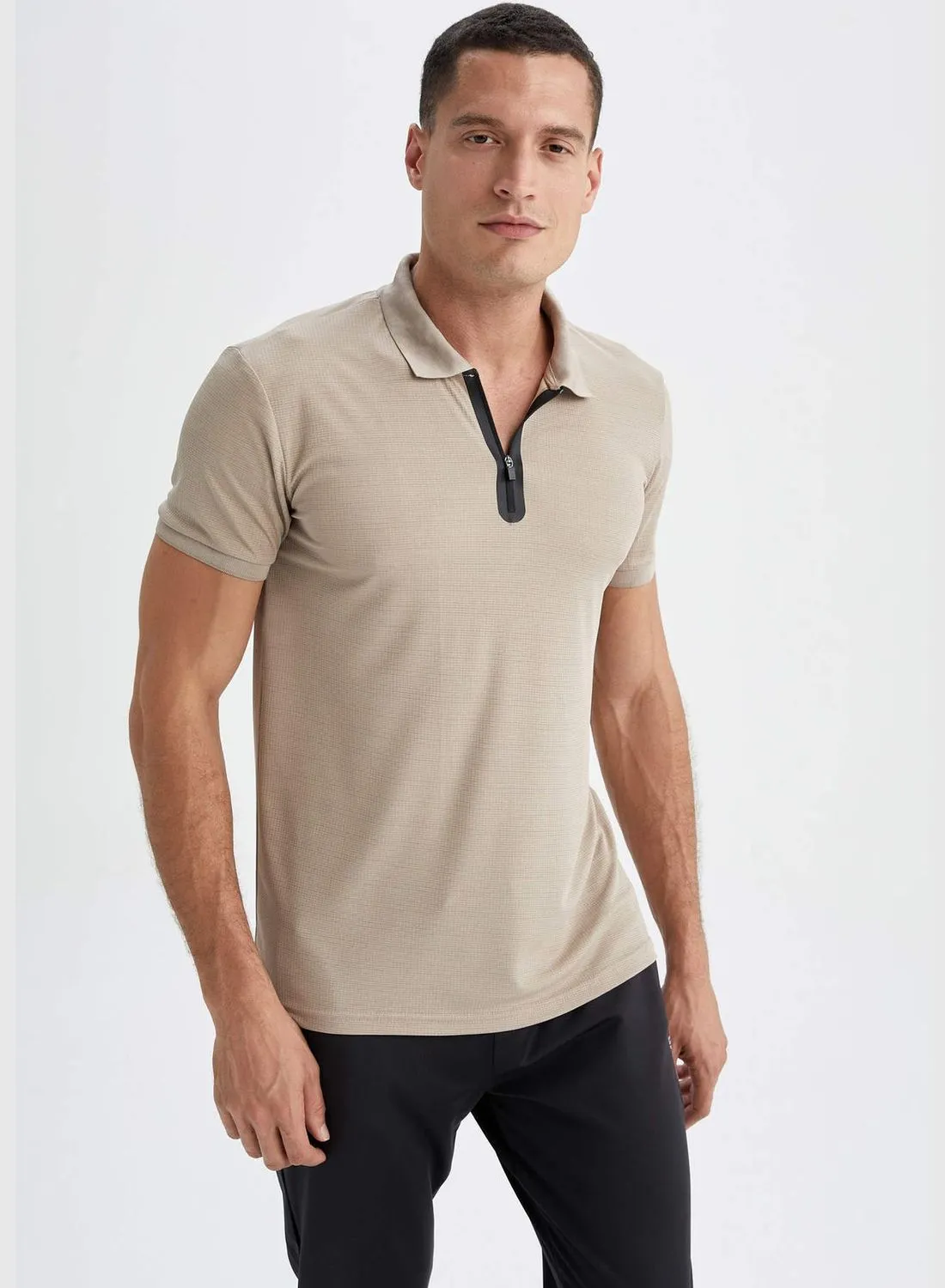 DeFacto Man Slim Fit Polo Neck Knitted Polo T-Shirt