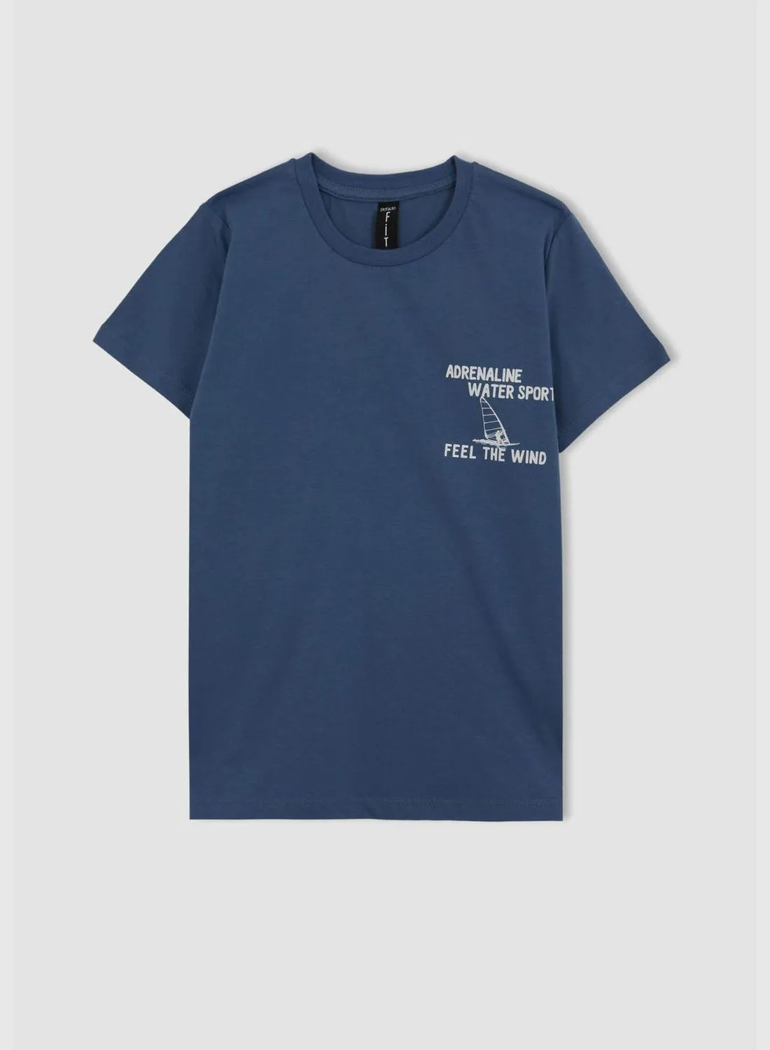 DeFacto Regular Fit Short Sleeve Text Print T-Shirt