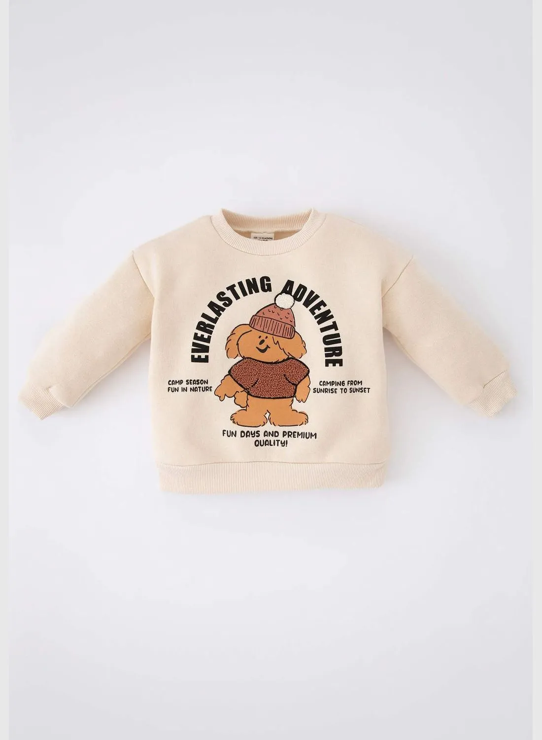 DeFacto BabyBoy Regular Fit Bike Neck Long Sleeve Knitted Sweatshirt