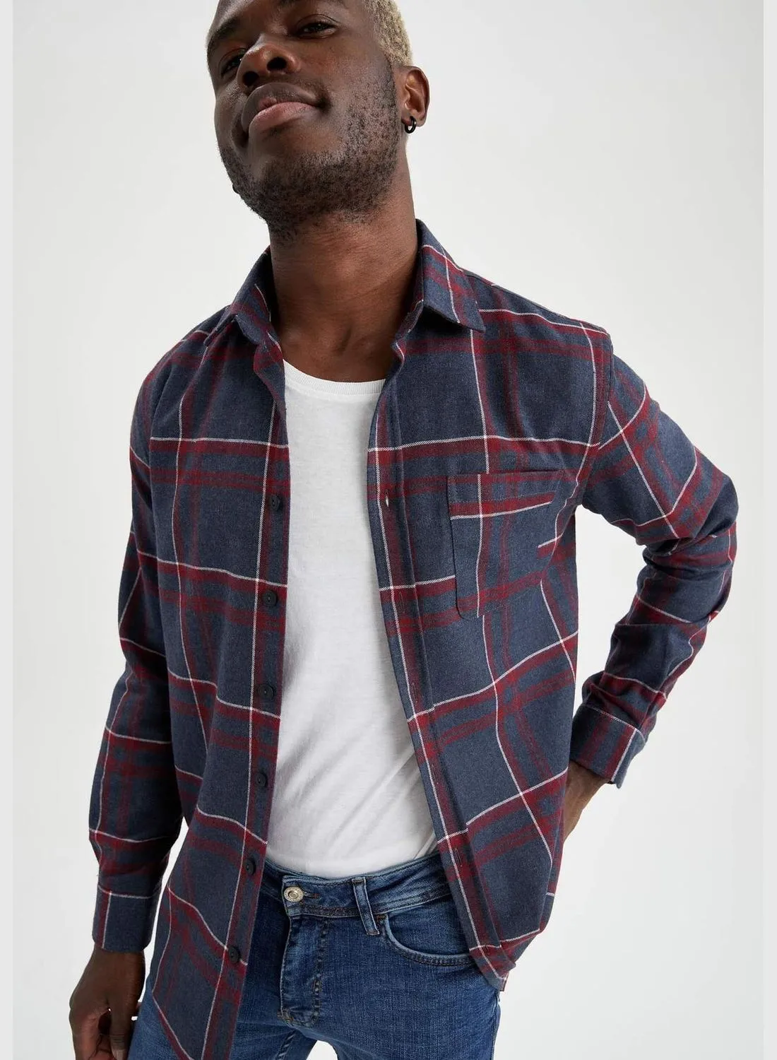 DeFacto Modern Fit Check Patterned Shirt