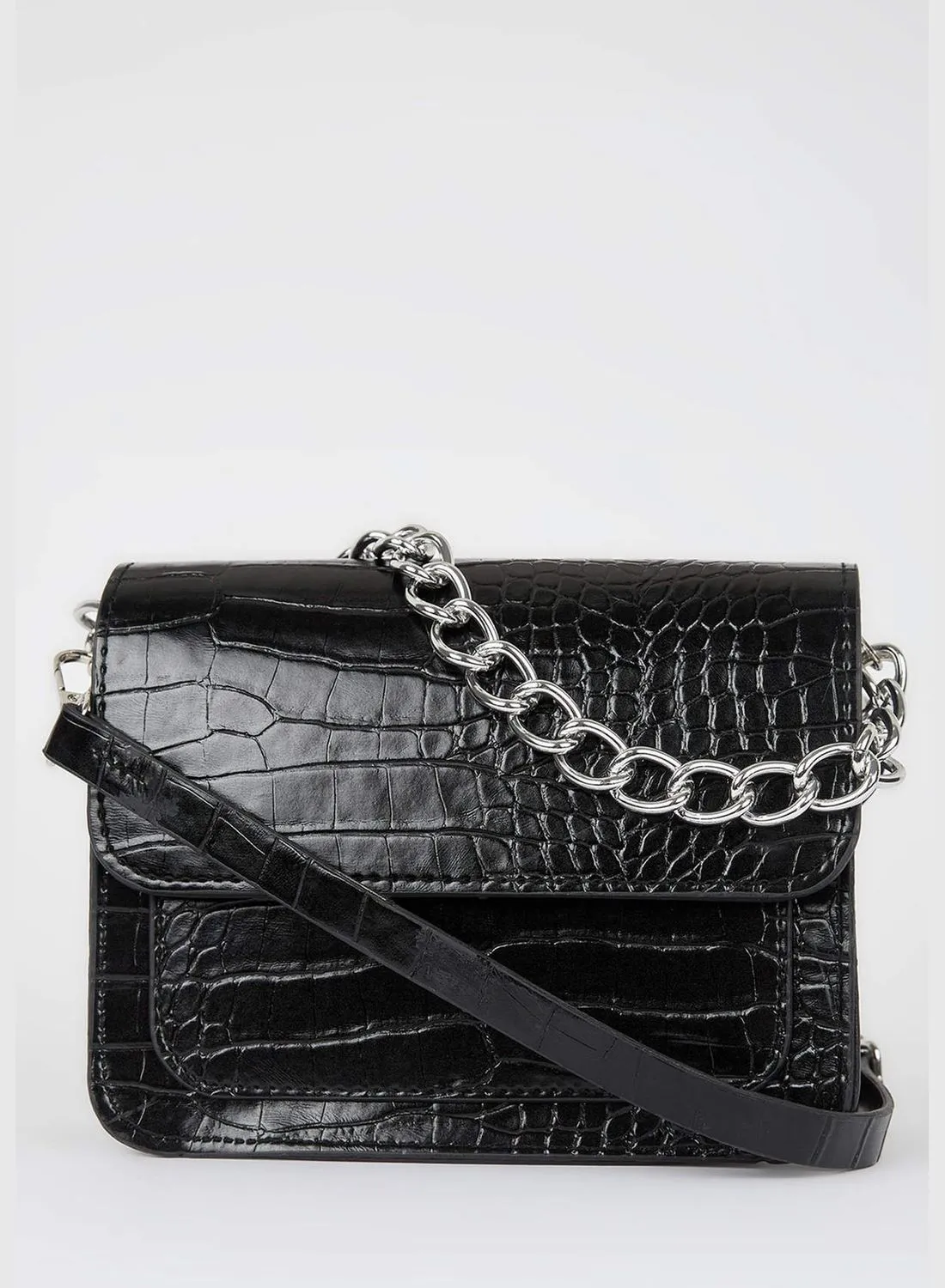 DeFacto Faux Leather Bag with Chain Detailed