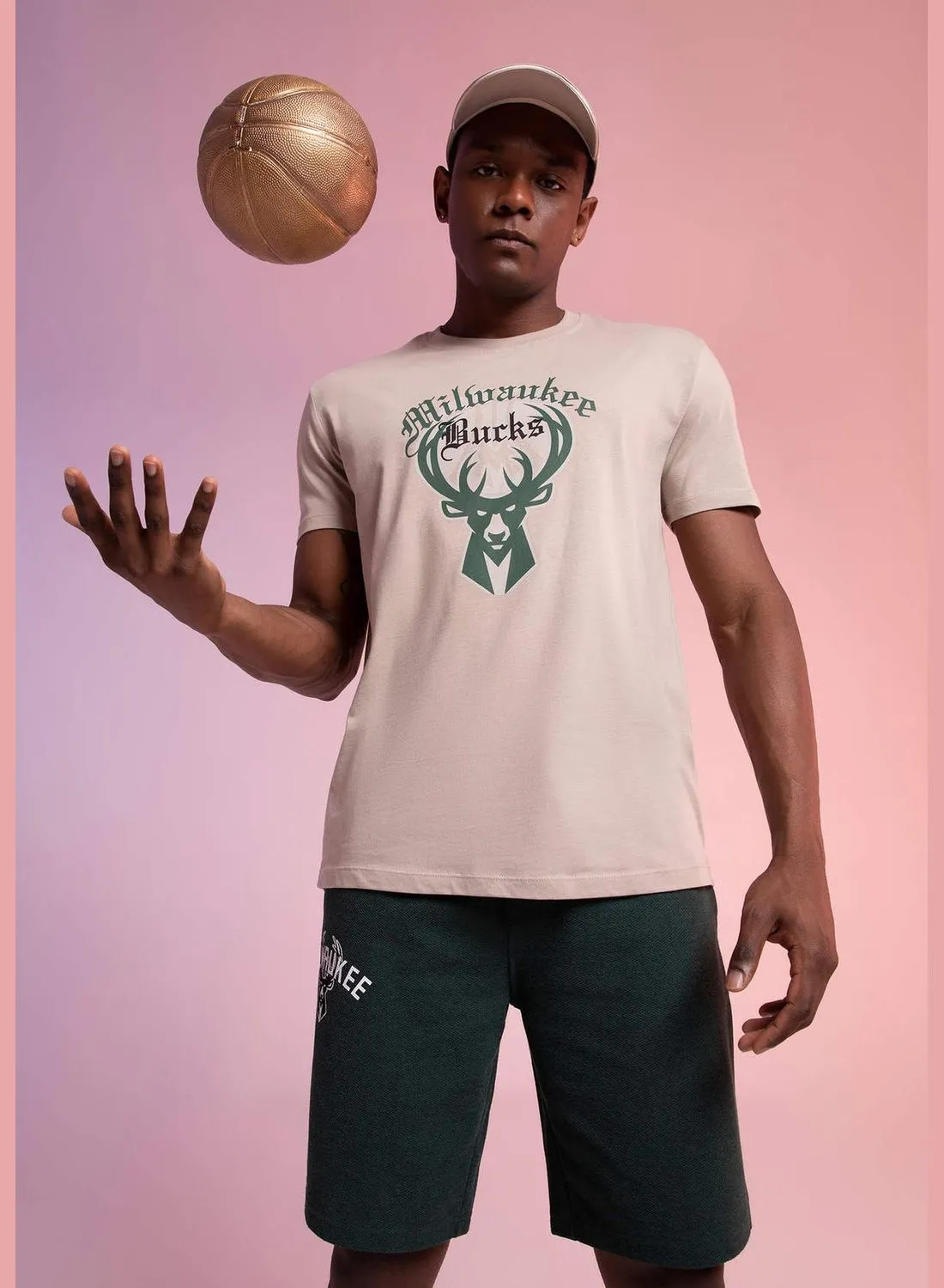 DeFacto Man NBA Milwaukee Bucks Licenced Knitted T-Shirt