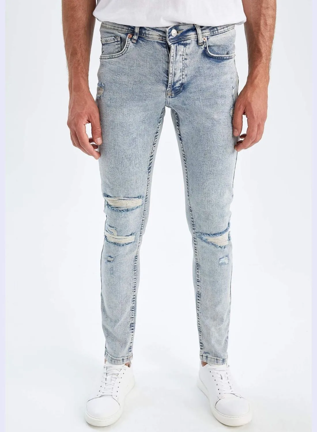 DeFacto Skinny Fit Distressed Jeans