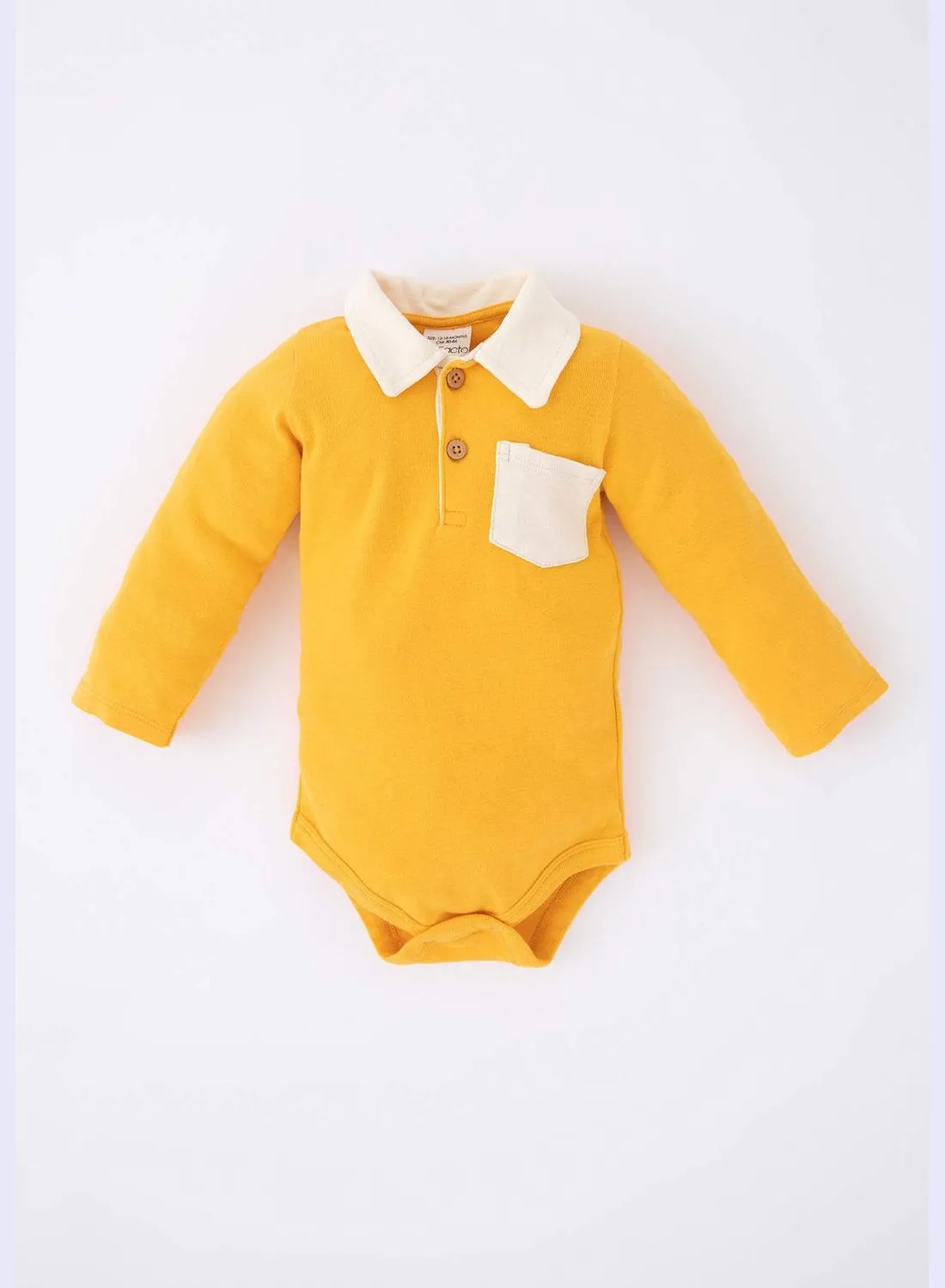 DeFacto BabyBoy Polo Neck Knitted Long Sleeve Snap Body