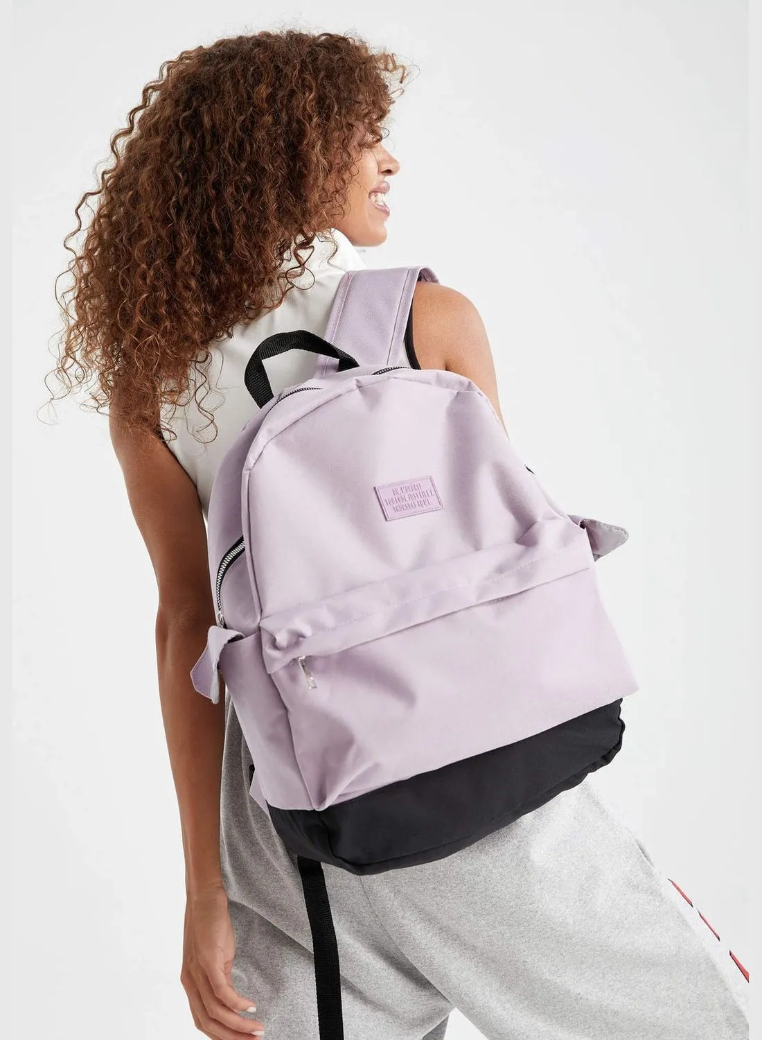 DeFacto Printed Zippered Backpack