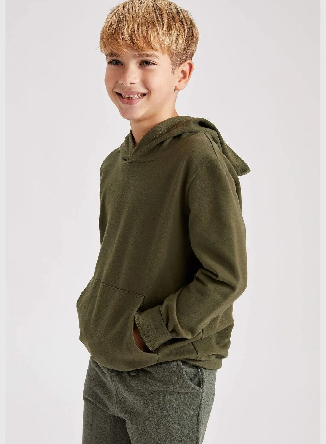 DeFacto Boy Knitted Hooded Sweat Shirt