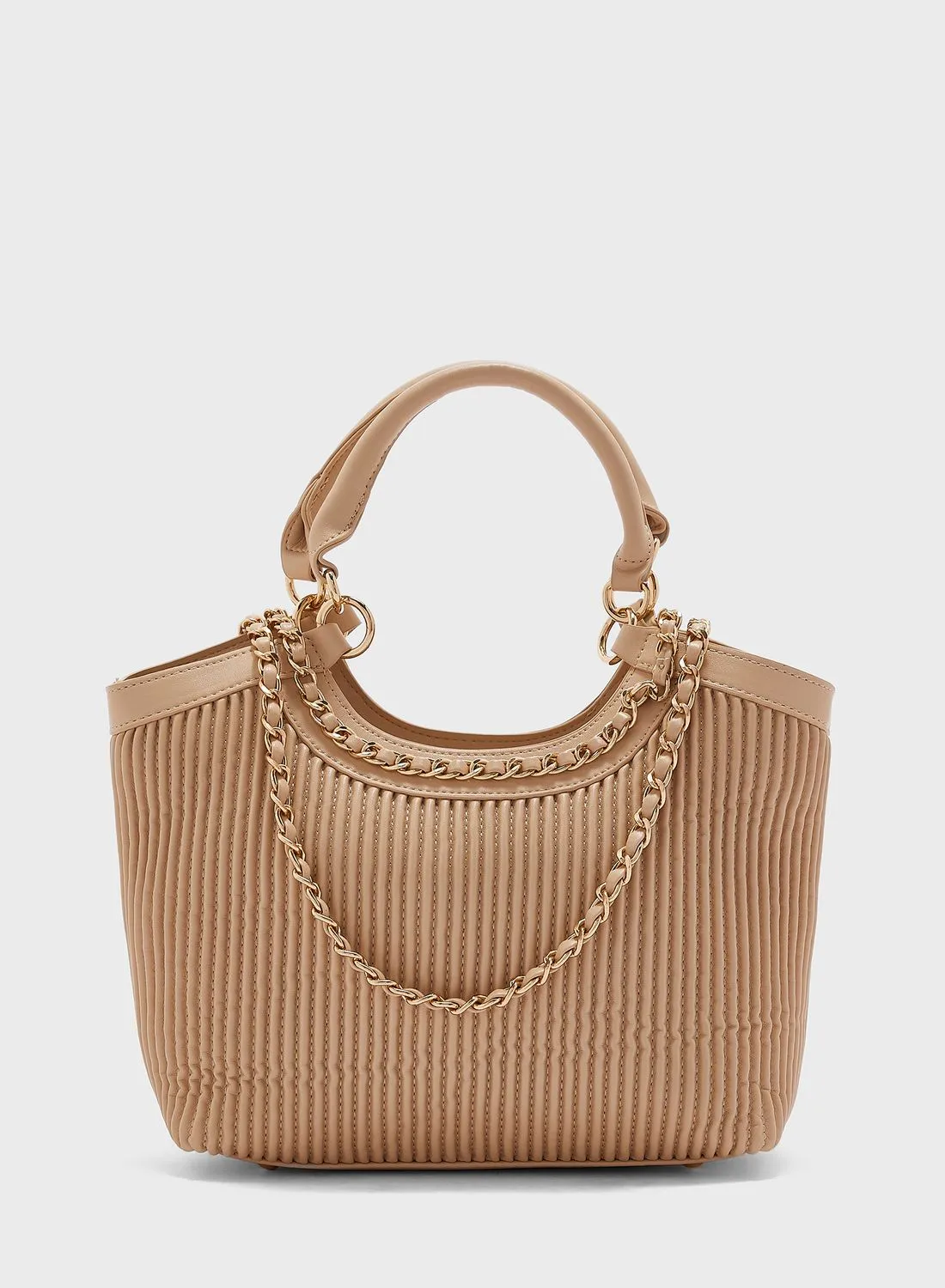 shoexpress Quilted Chain With Top Handle Satchel