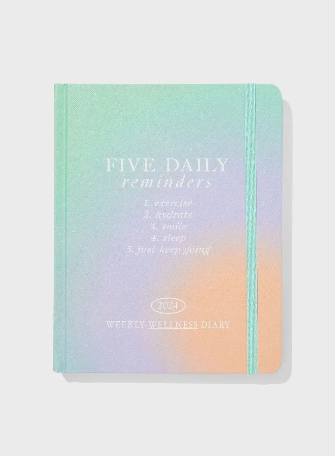 Typo Stationery, 2024 Small Weekly Wellness Diary, Soft Pop Solarised